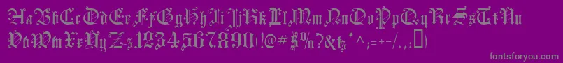 フォントCourtrai – 紫の背景に灰色の文字