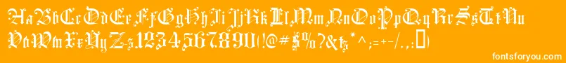 フォントCourtrai – オレンジの背景に白い文字