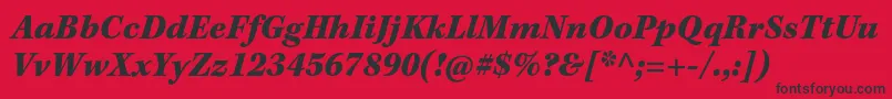 KeplerstdBlackitcapt Font – Black Fonts on Red Background