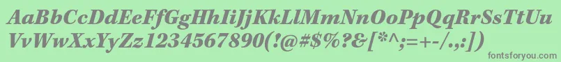 KeplerstdBlackitcapt Font – Gray Fonts on Green Background