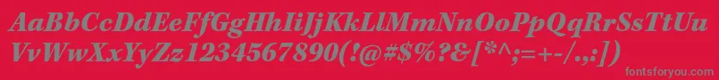 KeplerstdBlackitcapt Font – Gray Fonts on Red Background