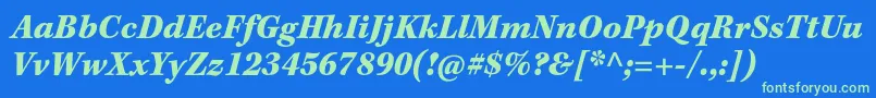 More about KeplerstdBlackitcapt Font KeplerstdBlackitcapt Font – Green Fonts on Blue Background