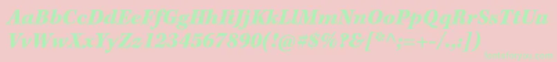 KeplerstdBlackitcapt Font – Green Fonts on Pink Background