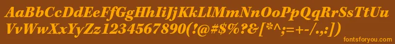 KeplerstdBlackitcapt Font – Orange Fonts on Brown Background