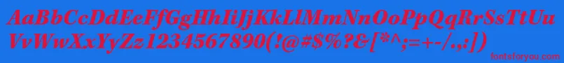 More about KeplerstdBlackitcapt Font KeplerstdBlackitcapt Font – Red Fonts on Blue Background