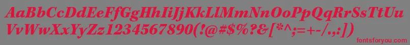 More about KeplerstdBlackitcapt Font KeplerstdBlackitcapt Font – Red Fonts on Gray Background