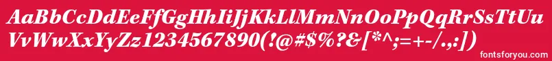 KeplerstdBlackitcapt Font – White Fonts on Red Background