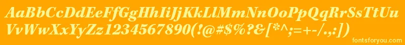KeplerstdBlackitcapt Font – Yellow Fonts on Orange Background