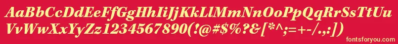 KeplerstdBlackitcapt Font – Yellow Fonts on Red Background