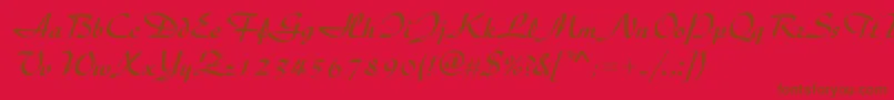 UkijDiwani Font – Brown Fonts on Red Background