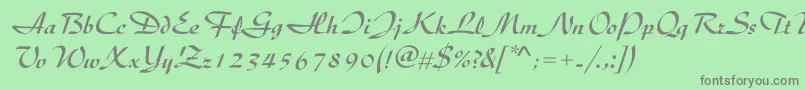 UkijDiwani Font – Gray Fonts on Green Background