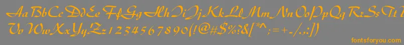 UkijDiwani Font – Orange Fonts on Gray Background