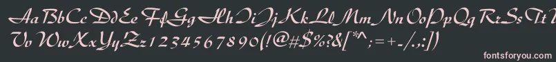 UkijDiwani Font – Pink Fonts on Black Background