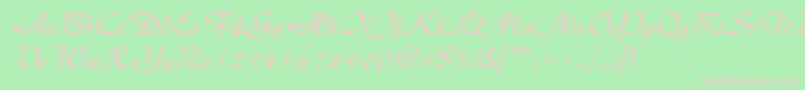 UkijDiwani Font – Pink Fonts on Green Background