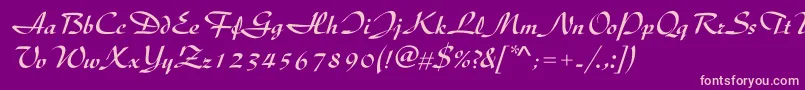 UkijDiwani Font – Pink Fonts on Purple Background