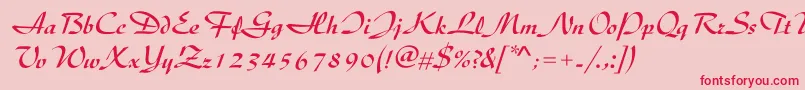 UkijDiwani Font – Red Fonts on Pink Background