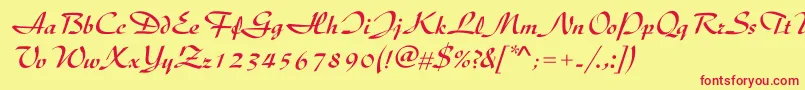 UkijDiwani Font – Red Fonts on Yellow Background