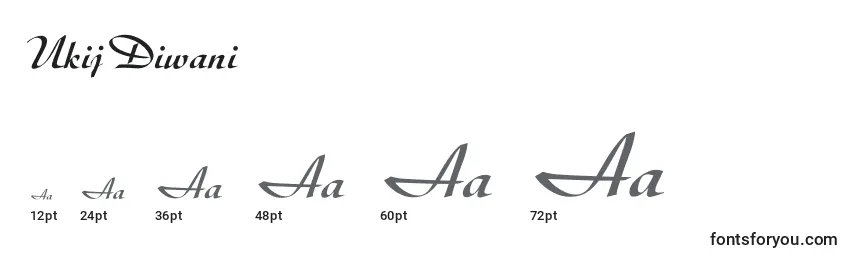 Размеры шрифта UkijDiwani