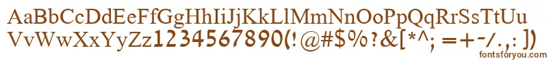 Шрифт DavidTransparent – коричневые шрифты на белом фоне