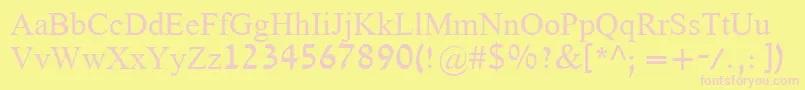 DavidTransparent Font – Pink Fonts on Yellow Background