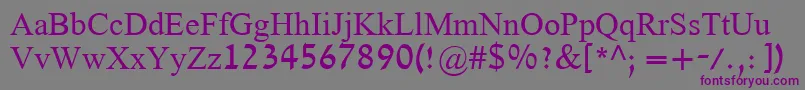 DavidTransparent Font – Purple Fonts on Gray Background