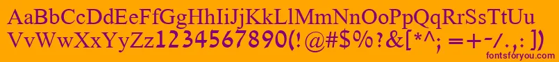 Шрифт DavidTransparent – фиолетовые шрифты на оранжевом фоне