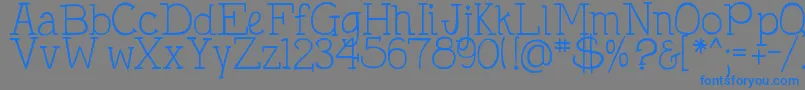 DjbHollyTyped Font – Blue Fonts on Gray Background