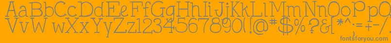 DjbHollyTyped Font – Gray Fonts on Orange Background