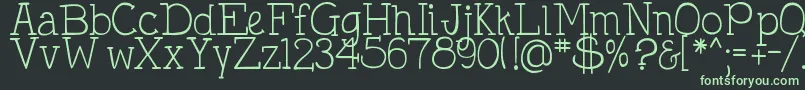 DjbHollyTyped Font – Green Fonts on Black Background