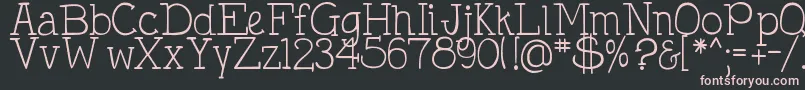 DjbHollyTyped Font – Pink Fonts on Black Background