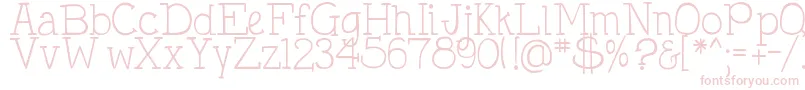 DjbHollyTyped Font – Pink Fonts on White Background