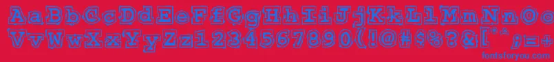 50sHeadlineDsg Font – Blue Fonts on Red Background