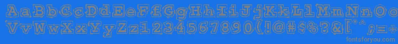 Шрифт 50sHeadlineDsg – серые шрифты на синем фоне