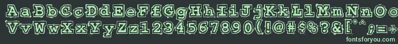 50sHeadlineDsg Font – Green Fonts on Black Background