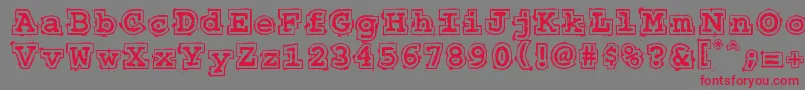 fuente 50sHeadlineDsg – Fuentes Rojas Sobre Fondo Gris