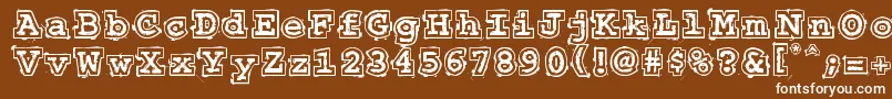 50sHeadlineDsg Font – White Fonts on Brown Background