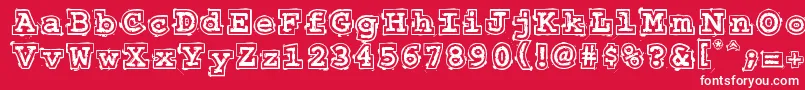 50sHeadlineDsg Font – White Fonts on Red Background