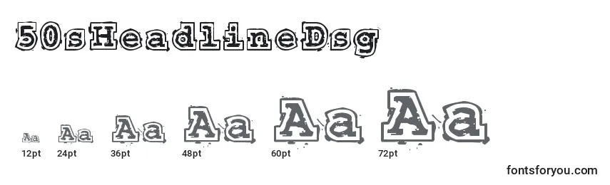 50sHeadlineDsg Font Sizes