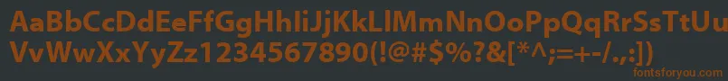 Czcionka MyriadWebРџРѕР»СѓР¶РёСЂРЅС‹Р№ – brązowe czcionki na czarnym tle
