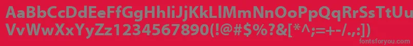 More about MyriadWebПолужирный Font MyriadWebПолужирный Font – Gray Fonts on Red Background