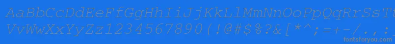 Шрифт CourierItalic – серые шрифты на синем фоне
