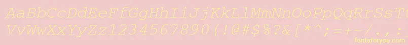 fuente CourierItalic – Fuentes Amarillas Sobre Fondo Rosa