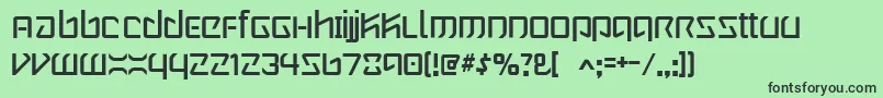 フォントWintermute – 緑の背景に黒い文字