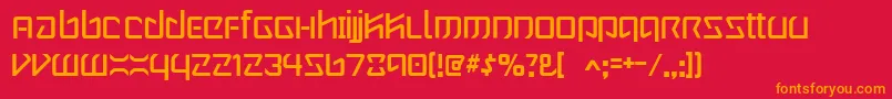 Wintermute Font – Orange Fonts on Red Background