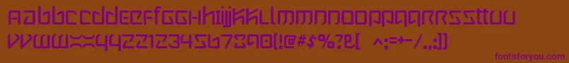 Wintermute-Schriftart – Violette Schriften auf braunem Hintergrund