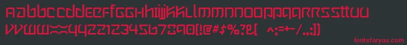 Wintermute Font – Red Fonts on Black Background