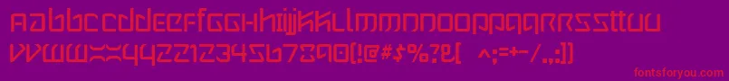 Wintermute-Schriftart – Rote Schriften auf violettem Hintergrund