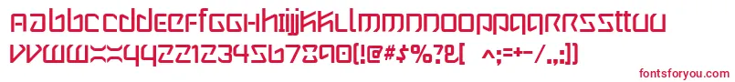 Wintermute Font – Red Fonts on White Background