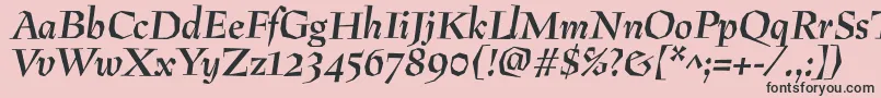 fuente PreissigantikvaBolditalic – Fuentes Negras Sobre Fondo Rosa