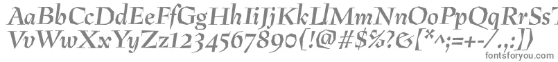 Czcionka PreissigantikvaBolditalic – szare czcionki